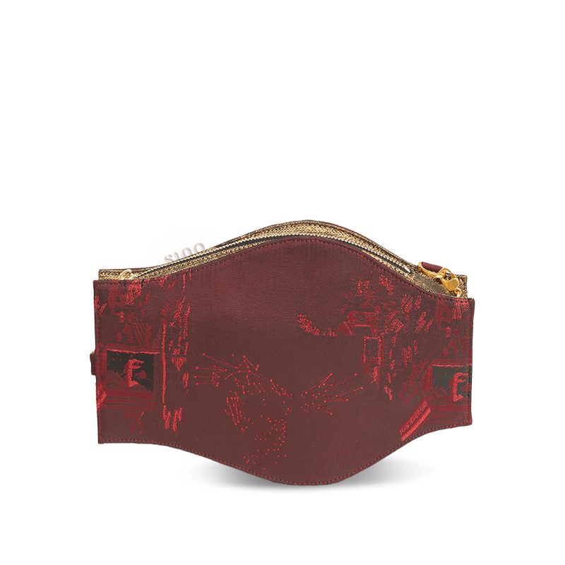 Ultra-Light Water Bottle-Shaped Song Brocade Vintage Style Crossbody Bag 164g - SinoCultural -- GD1204