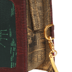 Ultra-Light Water Bottle-Shaped Song Brocade Vintage Style Crossbody Bag 164g - SinoCultural -- GD1204