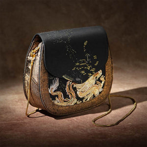 Saddle Loong Embroidered Bag – Ultra-Light 216g, Recycled Fabric & Hualuo Silk - SinoCultural -- GD1206