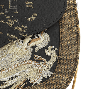 Saddle Loong Embroidered Bag – Ultra-Light 216g, Recycled Fabric & Hualuo Silk - SinoCultural -- GD1206