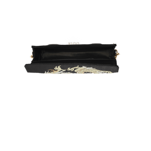 Ultra-Light Loong Silk Embroidery Black Evening Bag Recycled Fabric 154g - SinoCultural -- GD1207