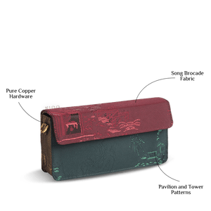 Ultra-Light Envelope Clutch Handbag Song Brocade in Recycled Fabric 133g - SinoCultural -- GD1209