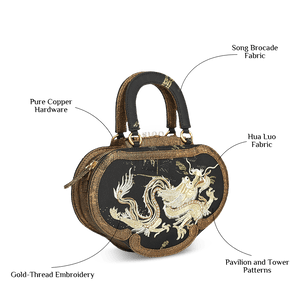 Ruyi Loong Embroidered Tote Bag – Ultra-Light 205g,Recycled Fabric & Hualuo Silk - SinoCultural -- GD1210