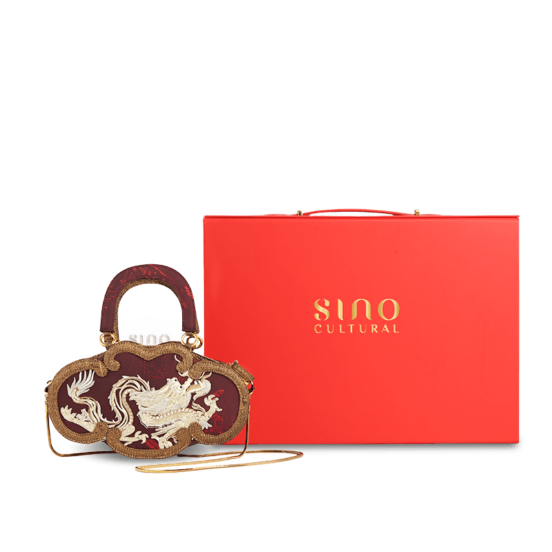 Ultra-Light Ruyi Loong Embroidery Handbag – Recycled Fabric with Hualuo Silk 205g - SinoCultural -- GD1211