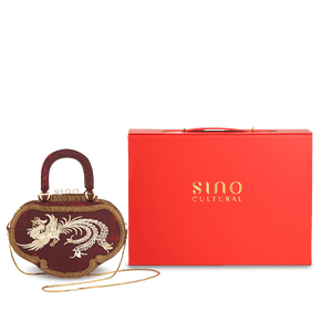 Ultra-Light Ruyi Phoenix Embroidery Handbag Recycled Fabric with Hualuo Silk 205g - SinoCultural -- GD1212