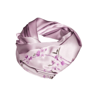Handcrafted Embroidery Silk Scarf Luxurious 16 Momme Design 155x35cm - SinoCultural -- HYFSJ001-2