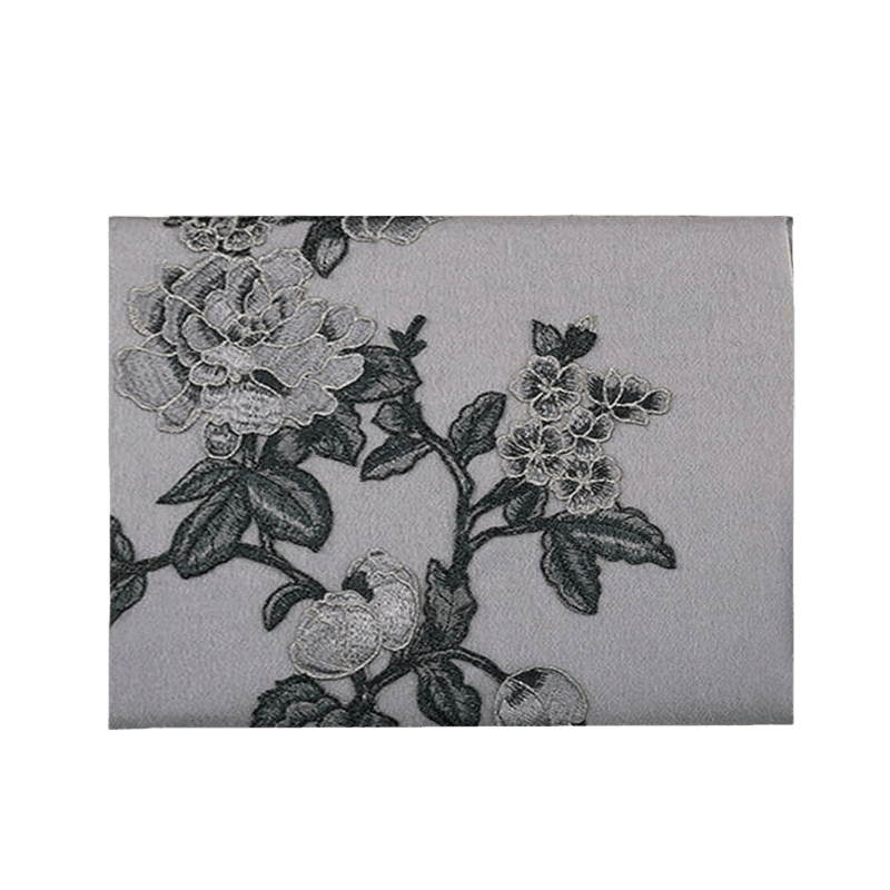 Handcrafted Su Embroidery Cashmere Scarf Premium Quality 200x60cm - SinoCultural -- HYFSJ012-1