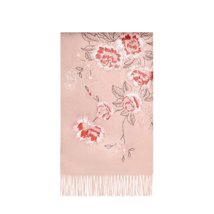 Handcrafted Su Embroidery Cashmere Scarf Premium Quality 200x60cm - SinoCultural -- HYFSJ012-1