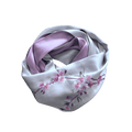 Handmade Su Embroidery 16 Momme Silk Scarf Orchid 155x35cm - SinoCultural -- HYFSJ031A03