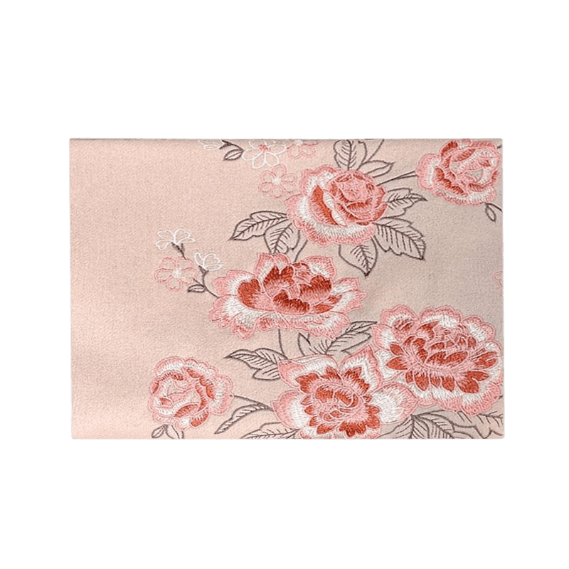 Embroidery 100% Pure Cashmere Scarf Pink Lotus 200x60 cm - SinoCultural -- HYFSJ038A04