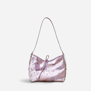 Handcraft Brocade Jacquard Purple Large-Capacity Chinoiserie Tote Bag - SinoCultural -- P27060604-1
