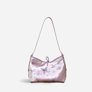 Handcraft Brocade Jacquard Purple Large-Capacity Chinoiserie Tote Bag - SinoCultural -- P27060604-1