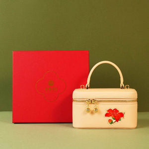 Handcrafted Embroidered Kapok Makeup Bag - SinoCultural -- BXW06WCS201A02