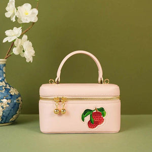 Sinocultural Handcrafted Embroidered Lychee Makeup Bag - SinoCultural -- BXW06WCS189A02