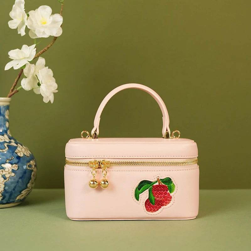 Sinocultural Handcrafted Embroidered Lychee Makeup Bag - SinoCultural -- BXW06WCS189A02
