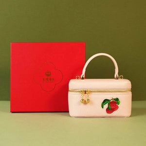 Sinocultural Handcrafted Embroidered Lychee Makeup Bag - SinoCultural -- BXW06WCS189A02