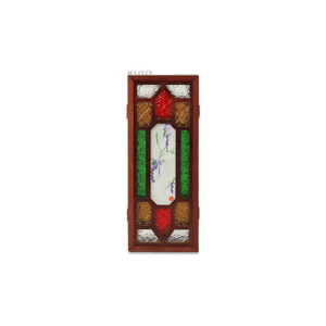 Handcrafted Embroidery Wisteria Cantonese Mansion Window Ornament - SinoCultural -- BXL06WCS174A04