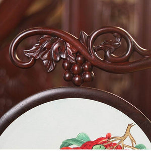 Handcrafted Mulberry Silk Lychee Double-Sided Embroidery Tabletop Decoration - SinoCultural -- JZSX001A13
