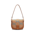 Song Brocade Silk Messenger Bag – Ruyi Leather Crossbody - SinoCultural -- FJ220678-1