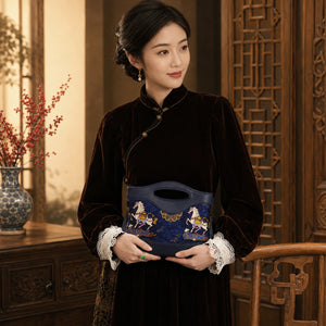 Heritage Song Brocade New Chinese Style Nano Bag-Blessings on Horseback-brocademodern