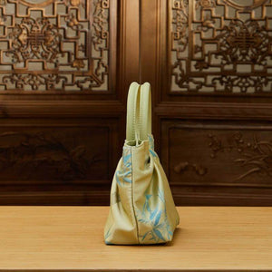Jacquard Mulberry Silk Fresh Crossbody Handbag - SinoCultural -- P270617-1