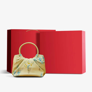 Jacquard Mulberry Silk Fresh Crossbody Handbag - SinoCultural -- P270617-1