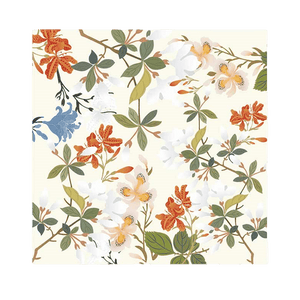 National Museum Floral Silk Square Scarf Four Seasons 53 x 53 cm - SinoCultural -- LS039-1