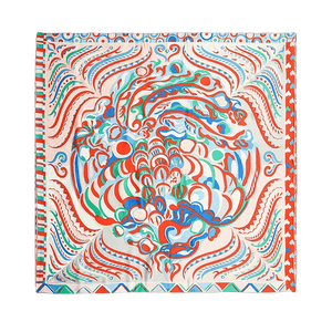 14 Momme Silk Crepe Satin Square Silk Scarf 90x90 cm - SinoCultural -- LS040-1