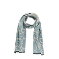 Luxurious Silk Velvet Autumn-Winter Scarf Cloud Pattern 30x180cm - SinoCultural -- LS042-1