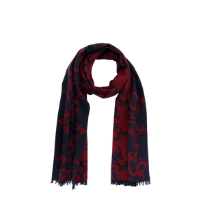 Luxurious Silk Velvet Autumn-Winter Scarf Cloud Pattern 30x180cm - SinoCultural -- LS042-1