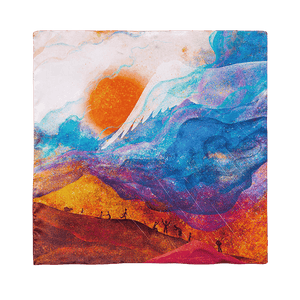 Mulberry Silk Resilience Square Silk Scarf Let Dreams Lead 53x53cm - SinoCultural -- LS044-2