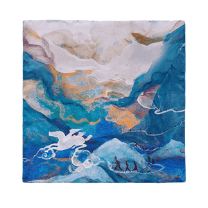 Mulberry Silk Resilience Square Silk Scarf Let Dreams Lead 53x53cm - SinoCultural -- LS044-2