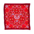 Mulberry Silk Elegant Square Scarf Fate of Fortune 90x90cm - SinoCultural -- LS056-1