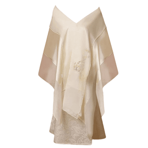 Handcrafted Su Embroidery 16 Momme Silk Scarf Shawl 190x65cm - SinoCultural -- LS062-2