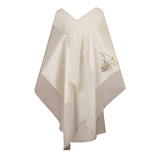 Handcrafted Su Embroidery 16 Momme Silk Scarf Shawl 190x65cm - SinoCultural -- LS062-2