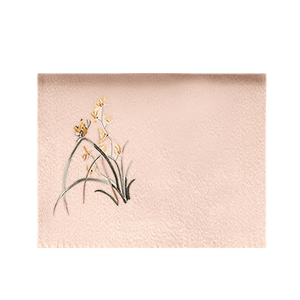 Handcrafted Embroidery Premium 100% Wool Cashmere Scarf Orchid 180x30cm - SinoCultural -- LS064