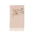 Handcrafted Su Embroidery Luxurious 100% Wool Cashmere Scarf 180x30cm - SinoCultural -- LS068