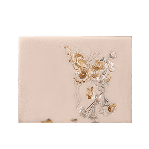 Handcrafted Su Embroidery Luxurious 100% Wool Cashmere Scarf 180x30cm - SinoCultural -- LS068
