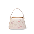 Embroidered silk handbag with ice-cracked plum blossom design.
