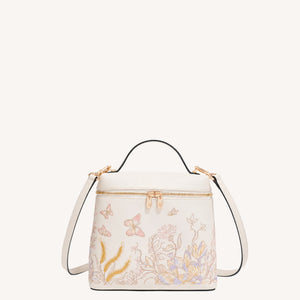 Butterfly Embroidered Leather Backpack – New Chinese Style Convertible Shoulder Bag for Women-brocademodern