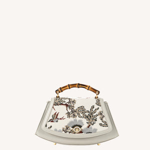Embroidered Bamboo Handle Handbag | Chinese-Style Magpie Bag | Brocade Modern