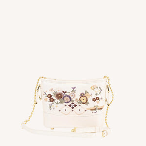 Heritage Embroidered New Chinese Style Wanderer Bag – Pearl White / Lavender-brocademodern