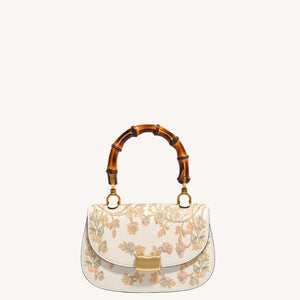 Luxury New Chinese Style Embroidered Leather Bamboo-Handle Bag – Maiden’s Garden Camellia