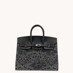 Chinoiserie Luxury Song Brocade Top-Handle Bag — Auspicious Kylin & Dream Chaser Horse Motifs