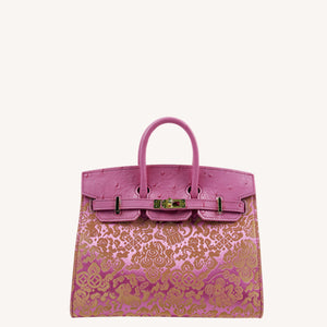 Chinoiserie Luxury Song Brocade Top-Handle Bag — 12 Chinese Zodiac Motifs & Prosperity Fortune Pattern-brocademodern