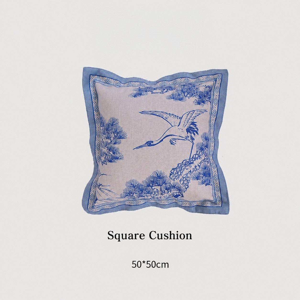 Close view of decorative cushion showing heritage textile texture and refined woven pattern