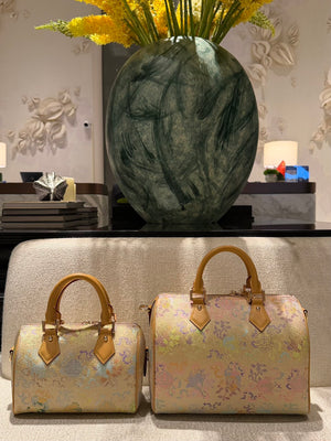 New Chinese Style Song Brocade Boston Bag – Heritage Silk Brocade & Top-Grain Leather-brocademodern