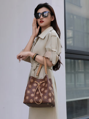 Chinoiserie Luxury Baoxiang Rosette Embroidered Bucket Bag – Vintage Shoulder & Handbag-brocademodern