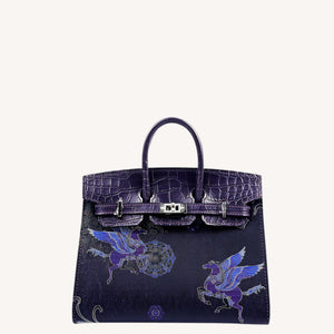 Chinoiserie Luxury Song Brocade Top-Handle Bag — Auspicious Kylin & Dream Chaser Horse Motifs
