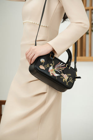 Heritage Embroidered New Chinese Style Bowling Bag – Phoenix Embroidery-brocademodern
